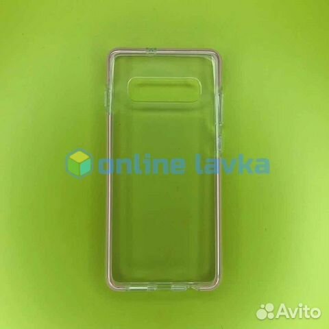 Чехол силикон для Samsung S10+ Clear / Light Pink