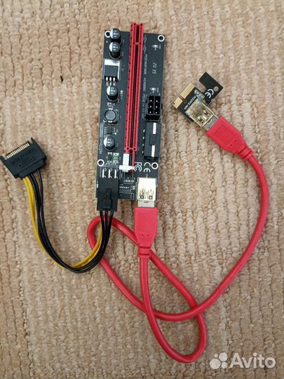 Райзер PCI-E ver009s, ver.006C для видеокарт, 4 шт