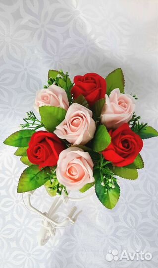 Букет из мыльных роз