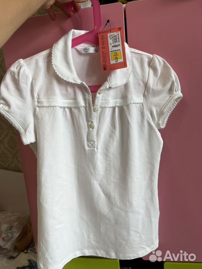 Новая школьная блузка 128, Marks & Spencer