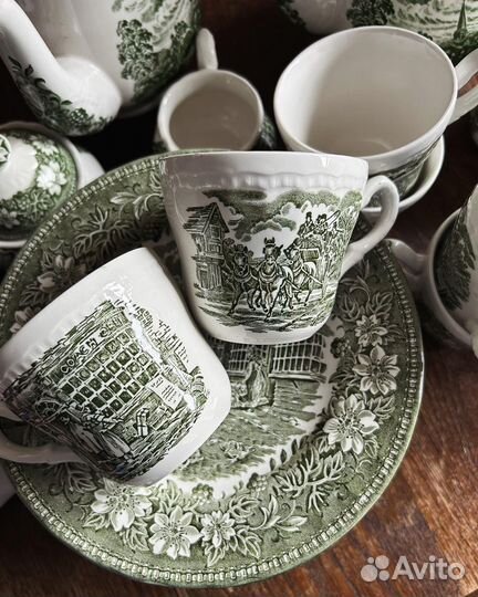Винтажная посуда Coaching taverns, Staffordshire