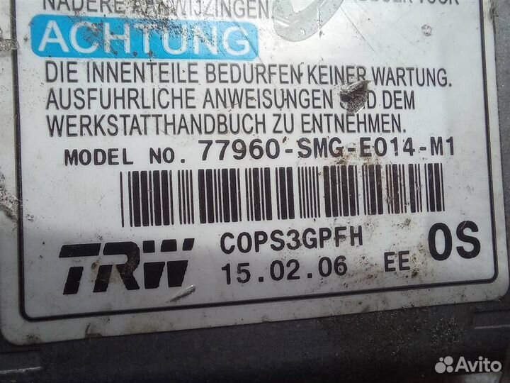 Блок управления AIR BAG honda Civic 5D FK viii 20