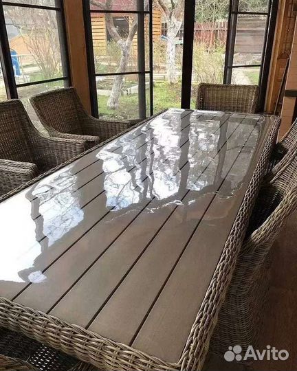 Гибкое стекло на стол. Интерьерное защитное