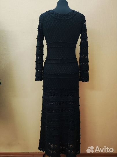 Вязанное платье крючком 100% шелк,42-44р