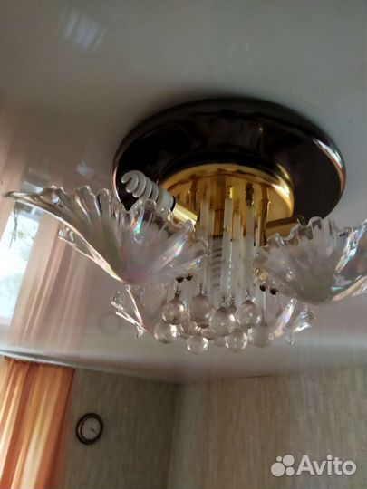 Хрустальная люстра СССР винтажная