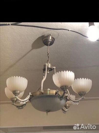 Люстра античная бронза