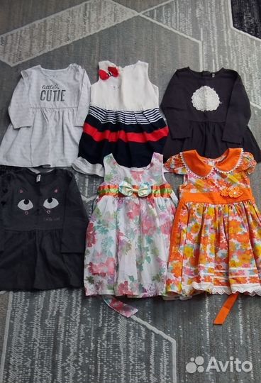 Детская одежда для девочек 92 98 пакетом (платья)