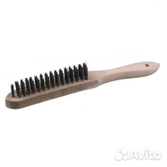 Щетка стальная по металлу с деревянной ручкой, 4