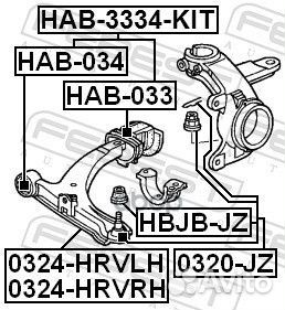 Сайленблок задний переднего рычага (honda HR-V