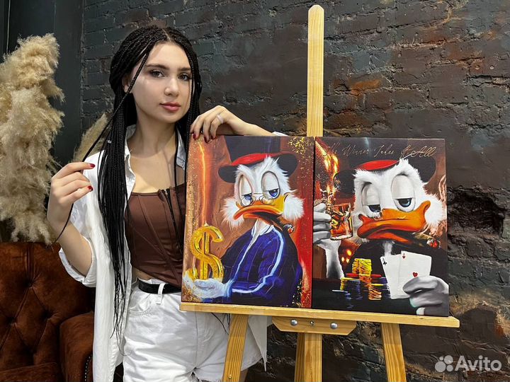 Картины на холсте, Скрудж, Багз Банни, Монополия