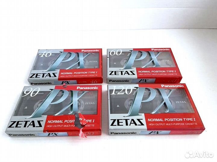Набор 4 кассеты Panasonic Zetas PX 46 60 90 и 120