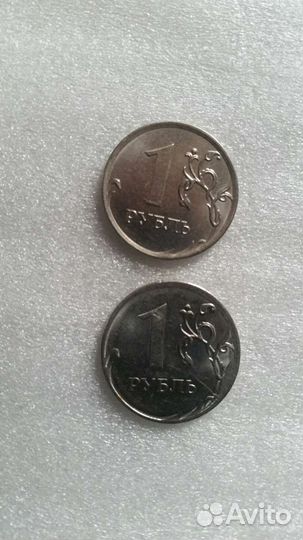 1 рубль 2020, редкая монета, двусторонний брак