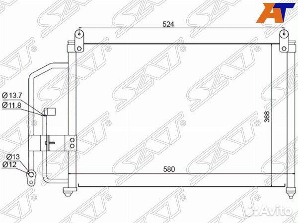 Радиатор кондиционера chevrolet lanos, chevrolet l