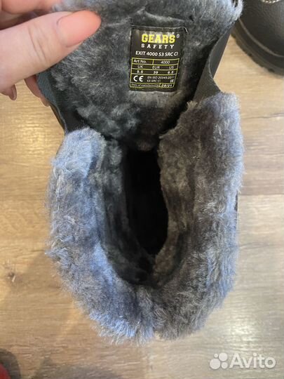 Утепленные кожаные сапоги