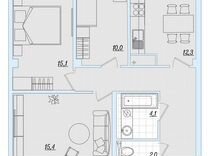 3-к. квартира, 83,6 м², 9/9 эт.