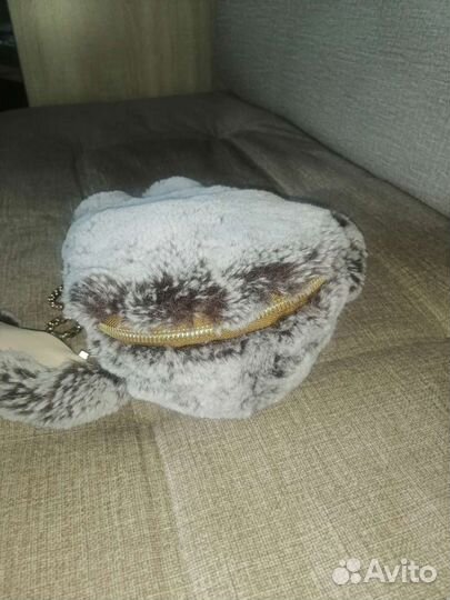 Рюкзак - сумка меховая, заяц