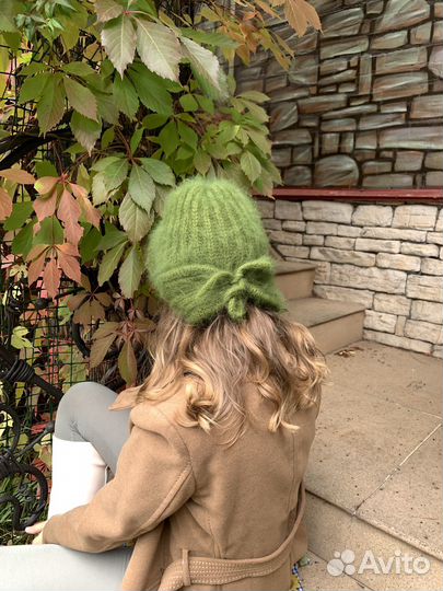 Шапка ушанка вязаная