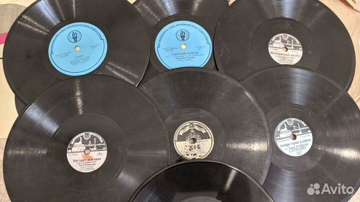 78 об/мин шеллак пластинки (8') (7 шт)