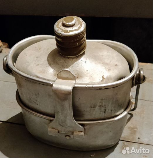 Котелок армейский с фляжкой СССР бу