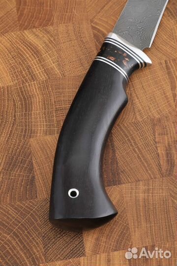 Нож для рыбы Касатка дамаск рукоять черный граб
