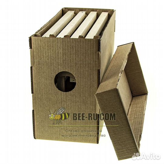 25 шт. Ящик для пчелопакета на 4 рамки Дадан (гофр