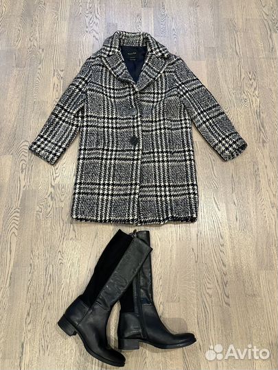 Пальто Massimo Dutti и сапоги Geox