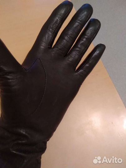 Перчатки женские кожаные
