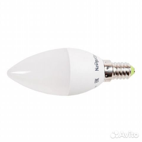 Лампа светодиодная LED 5вт E14 теплый матовая свеч