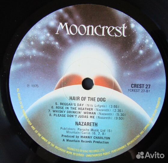 Nazareth - hair OF THE DOG / 1975 UK / england