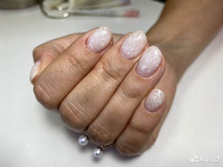 Маникюр, коррекция с покрытием