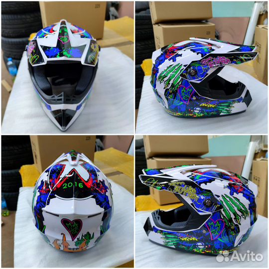 Детский шлем защитный для мотоцикла, квадроцикла