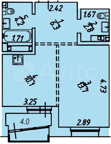 1-к. квартира, 41,1 м², 3/18 эт.