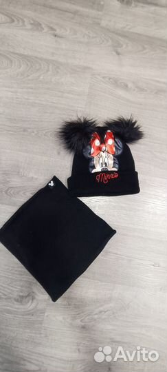 Комплект шапка и шарф нас девочку 3-6 лет