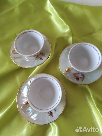 Кофейный сервиз СССР перламутровый