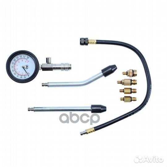 Компрессометр бензиновый, набор с гибкой, 2-мя