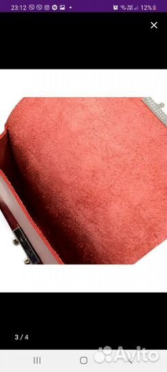 Новая красная Сумка натуральная кожа bb1