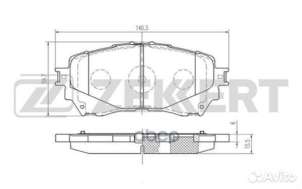 Колодки торм. диск. передн. Mazda 6 III 12- bs