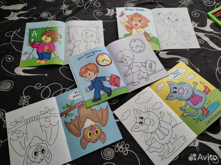 Книги для детей с наклейками, раскраски