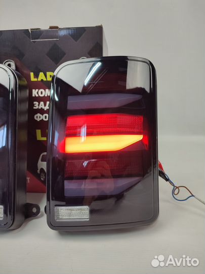 Нива фонари в стиле Мерседес Тонированные