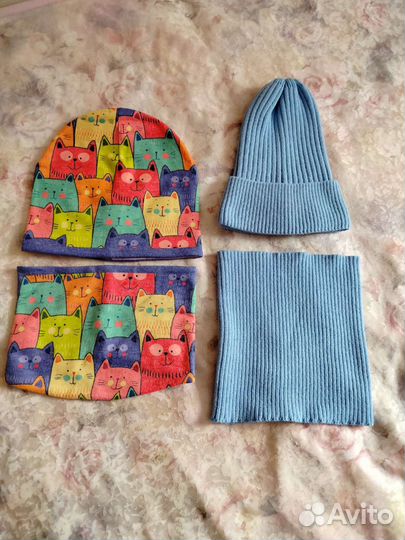 Шапка и снуд для девочки(два вида)