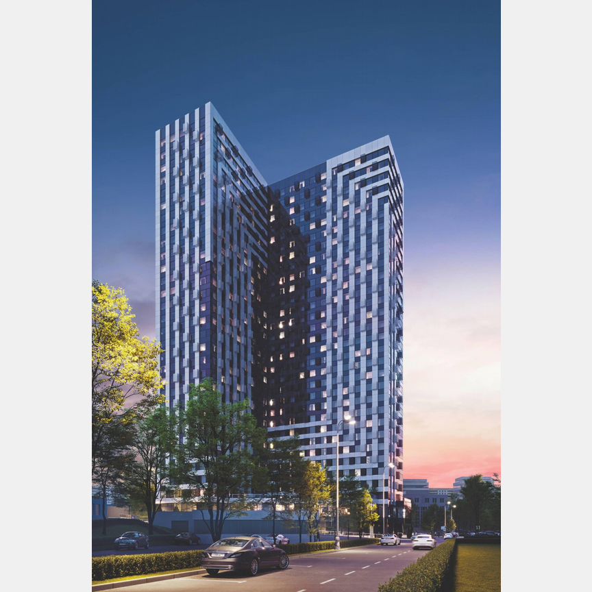 2-к. апартаменты, 61 м², 22/30 эт.