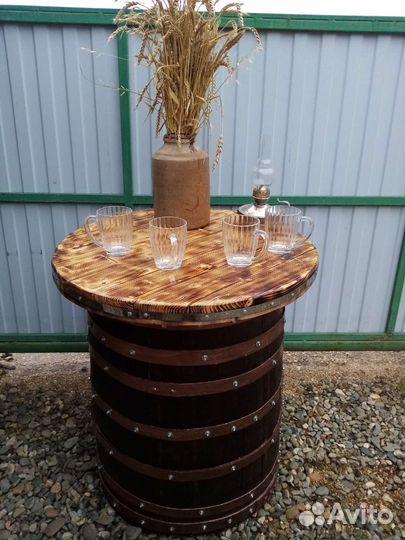 Стол-бочка, бар-бочка, кашпо для цветов