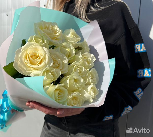 Букет свежих голландских роз 15 шт