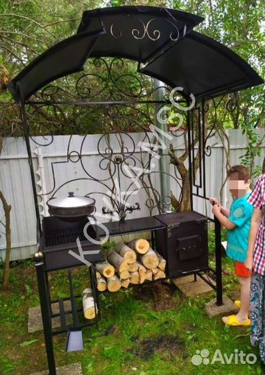 Мангал с крышей