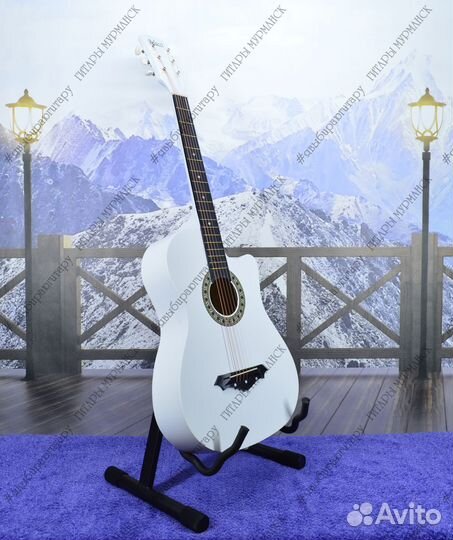 Акустическая гитара (новая) матовая, комплект