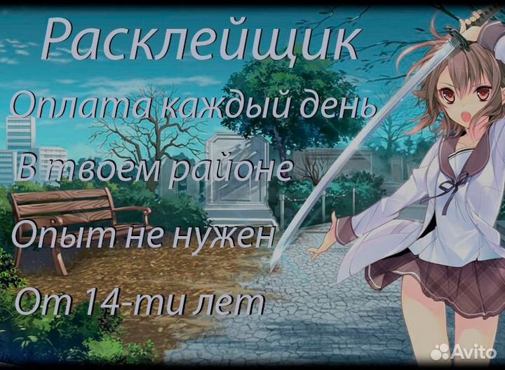 Расклейщик ежедневные выплаты от 14 лет