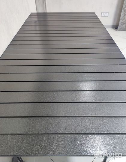 Стол реечный, алюминиевый, складной 140*70