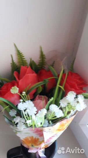 Букет из мыльных цветов