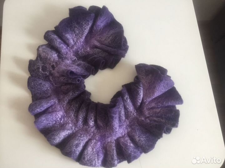 Валяный воротник из войлока