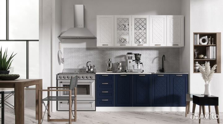 Кухня Агава Белая/Сапфир 2 метра (новая)